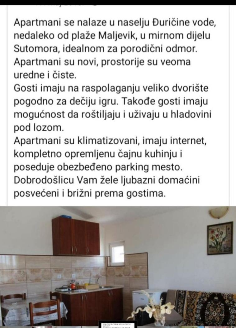 Apartmani Joca Sutomore Exterior foto